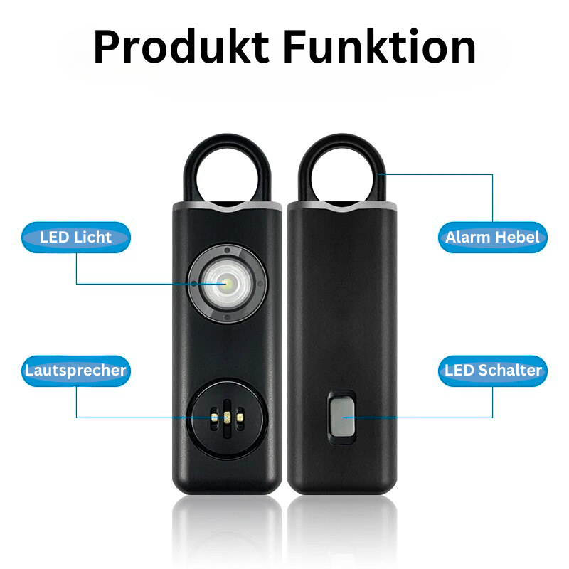 Persoonlijke Bodyguard Alarm met Sirene en LED-Licht
