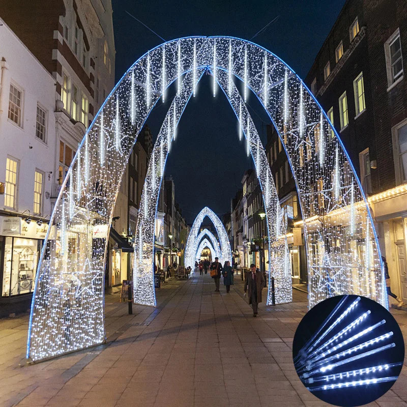 LED Meteorenregen Verlichting Buitendecoratie Waterdicht 8 Buizen