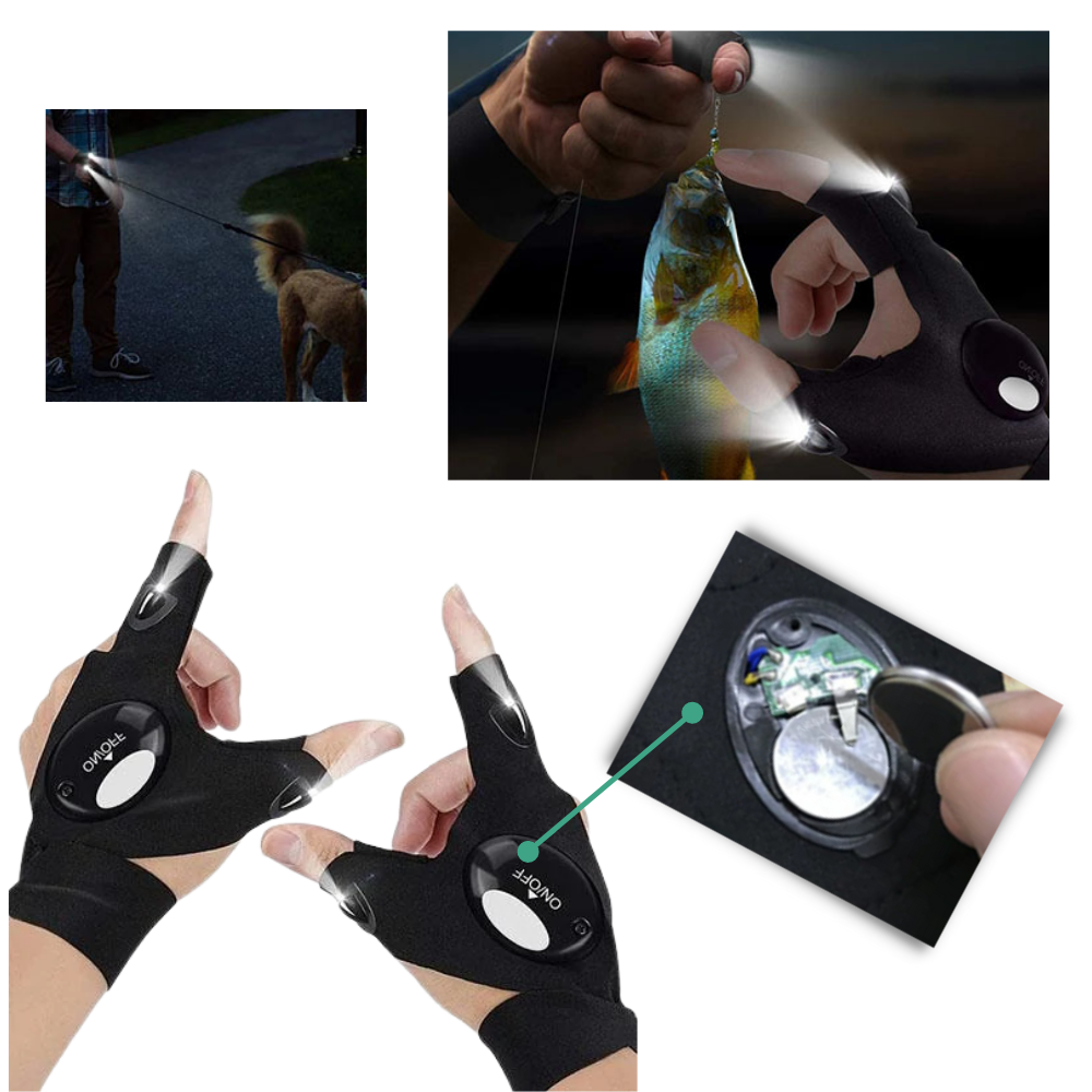 Waterdichte LED-handschoenen voor Fietsen en Hardlopen