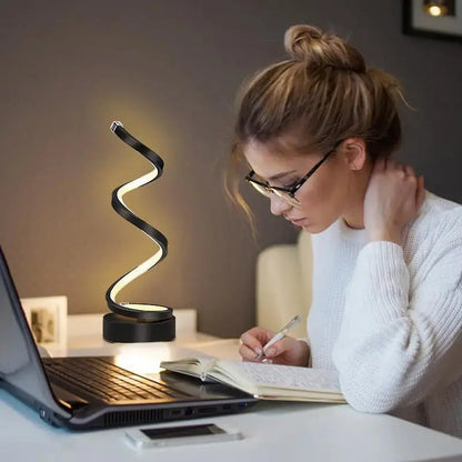 Tafellamp LED Verstelbaar met 3 Kleuren Spiraal Armatuur