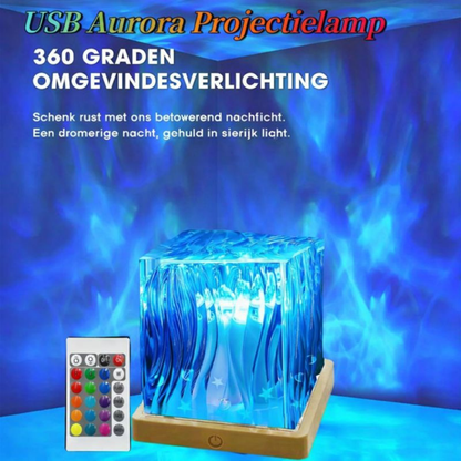 LED Tafellamp RGB Kristal met Watergolven Sfeer Verlichting