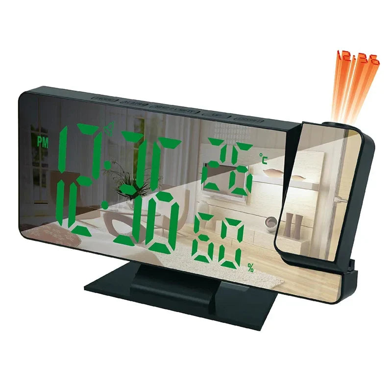 LED Wekker met Projectie, Temperatuur en Snooze Functie - Velinix