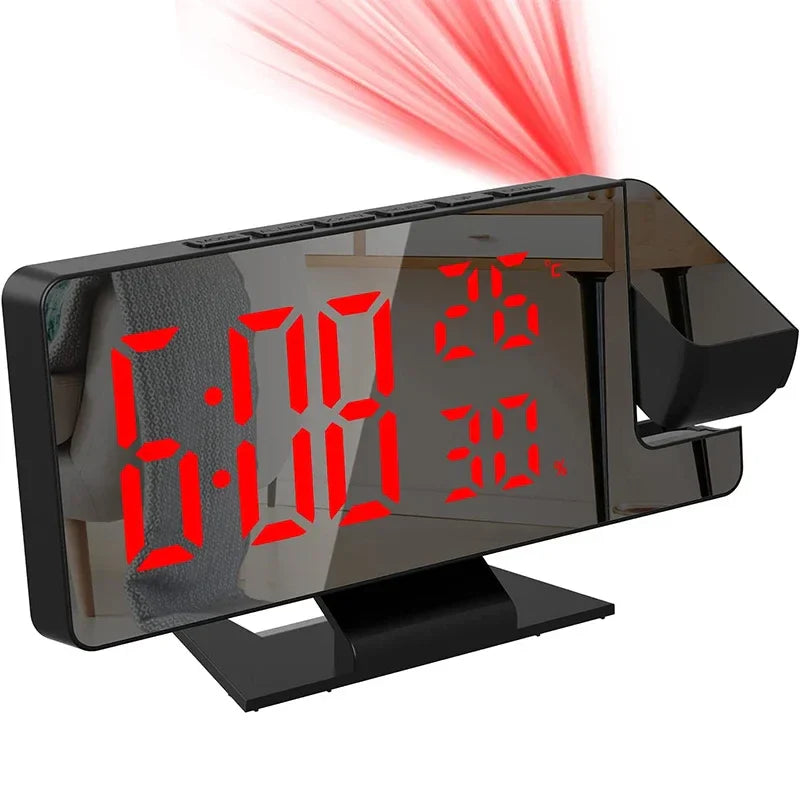 LED Wekker met Projectie, Temperatuur en Snooze Functie