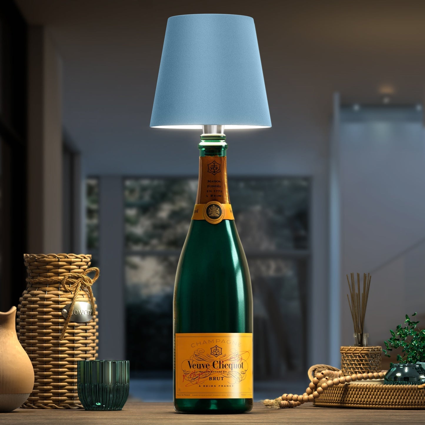 Unieke Flessenlamp van Hergebruikte Flessen