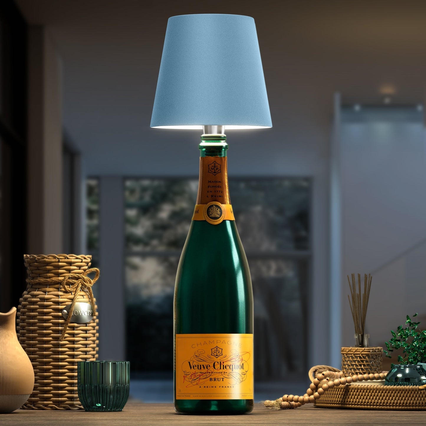 Flessenlamp Uniek Handgemaakt van Glasfles