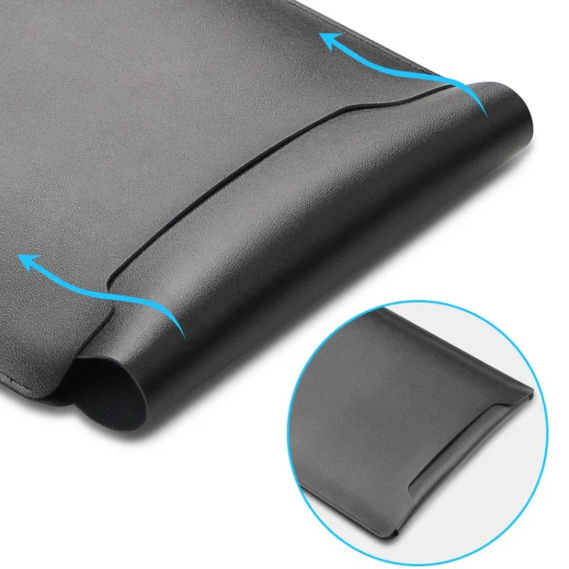 Waterdichte Laptop Sleeve 12-16 inch PU Leer Beschermhoes