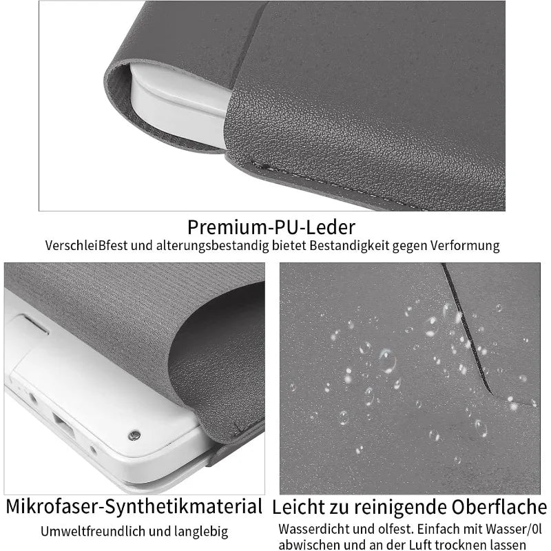 Waterdichte Laptop Sleeve 12-16 inch PU Leer Beschermhoes