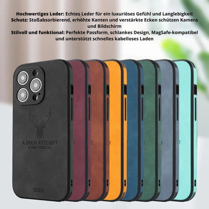iPhone Hoesje Echt Leer Schokbestendig Stijlvol Design