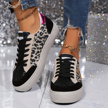 LeoStride™ – Dames Sneakers Ademend Luipaardpatroon voor Comfortabele Stijl-3