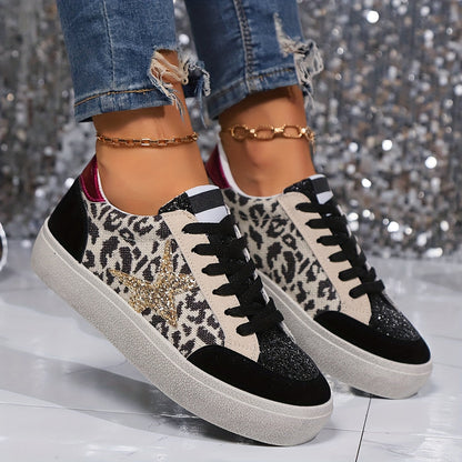 LeoStride™ – Dames Sneakers Ademend Luipaardpatroon voor Comfortabele Stijl-4