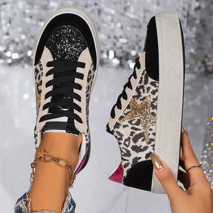 LeoStride™ – Dames Sneakers Ademend Luipaardpatroon voor Comfortabele Stijl-5