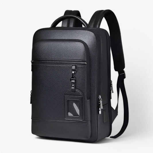 Leren Rugzak met USB & Laptopvak – Elegant en Functioneel voor Heren 0