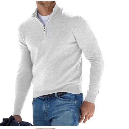 Lerra Belloni™ – Heren V-hals Trui met Halve-Rits