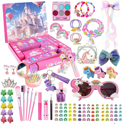 Adventskalender Meisjes Roze met 24 Sieraden en Haarspelden