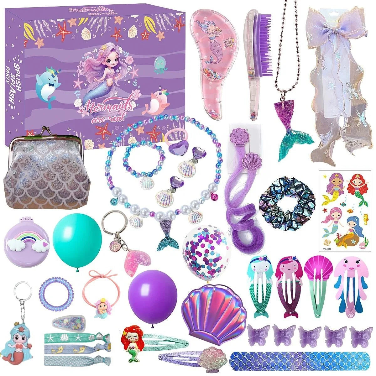 Adventskalender Meisjes Roze met 24 Sieraden en Haarspelden