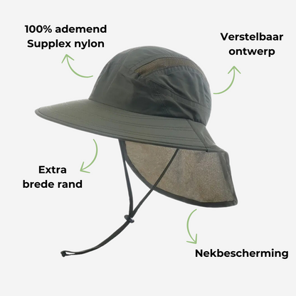 Zonnehoed met Nekbescherming en Brede Rand