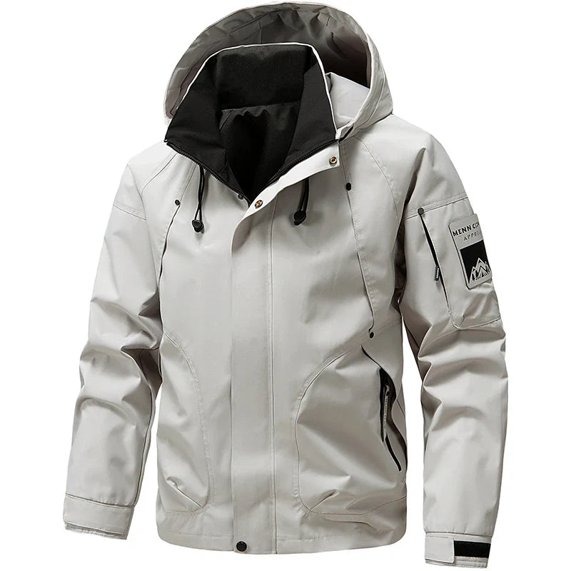 Waterdichte Softshell Jas Heren Met Capuchon Lichtgewicht - Velinix