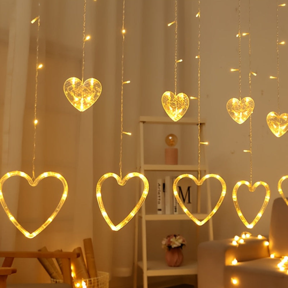 Hartvormig LED Lichtsnoer Warm Wit Sfeerverlichting Binnen