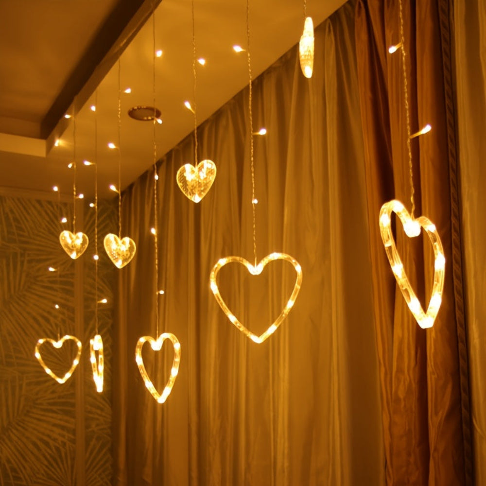Hartvormig LED Lichtsnoer Warm Wit Sfeerverlichting Binnen