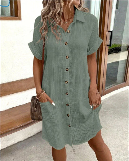 Lida™ – Dames Zomerjurk Polo-Stijl Ademend Comfort voor Vrije Beweging