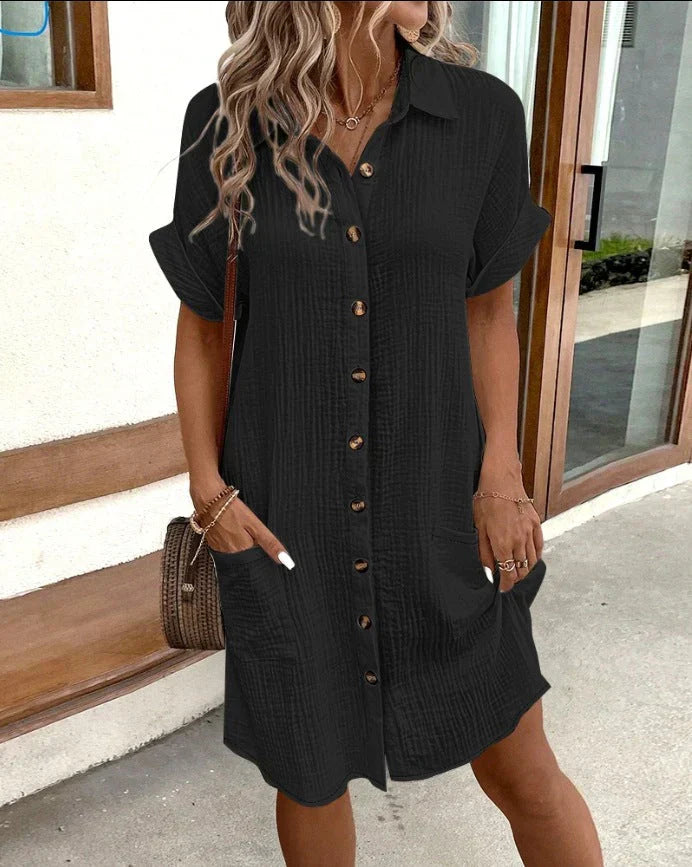 Lida™ – Dames Zomerjurk Polo-Stijl Ademend Comfort voor Vrije Beweging