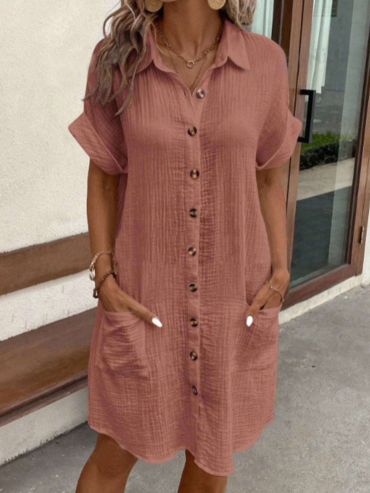 Lida™ – Dames Zomerjurk Polo-Stijl Ademend Comfort voor Vrije Beweging