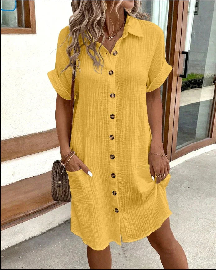 Lida™ – Dames Zomerjurk Polo-Stijl Ademend Comfort voor Vrije Beweging