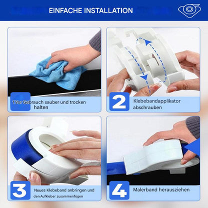 Verfafplak Applicator voor Schone Verf Randen met Snijder en Rollen wordt: 
Verfafplak Applicator voor Precieze Verf Randen met Snijder en Rollen