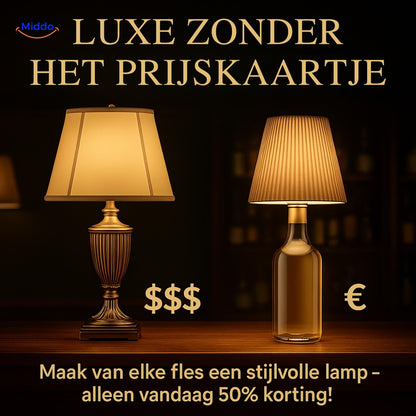 Flessenlamp Met LED Licht Voor Wijnflessen en Decoreren