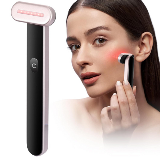 LumiRed - Gezichtswand voor huidtherapie met rood licht – Gezichtsverjongings- en massagetool met rood licht 0