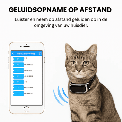 LumiTrack™ – GPS Halsband Kat Zonder Abonnement met Realtime Tracking & Zonealarm