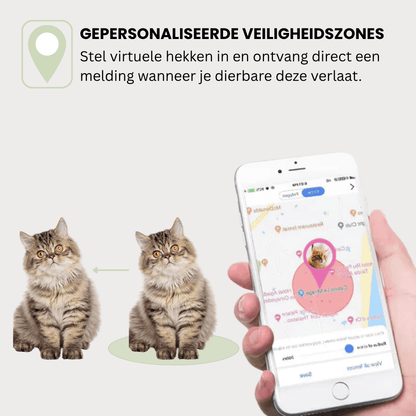 LumiTrack™ – GPS Halsband Kat Zonder Abonnement met Realtime Tracking & Zonealarm