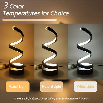 LumiTwist™ – Moderne Dimbare Tafellamp & Schemerlamp