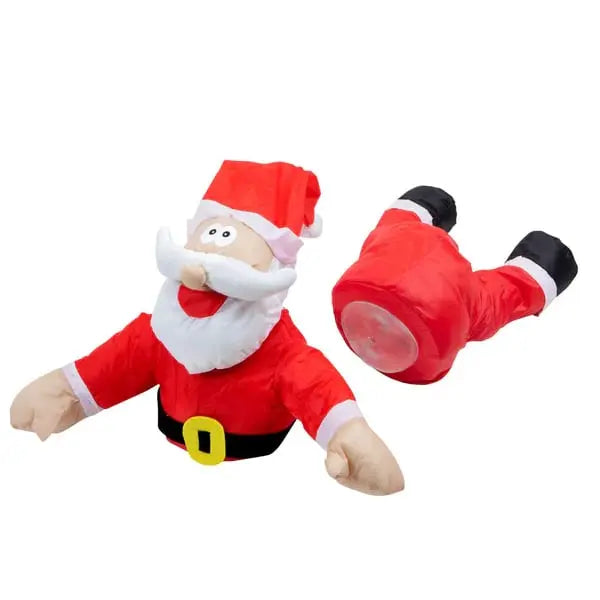 Kerstvensterfiguur ClausKlap - Bewegende Kerstman met Geluidseffect