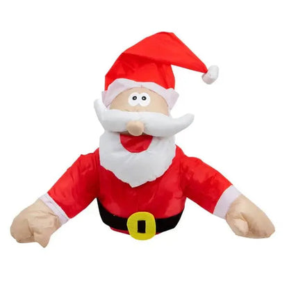 Kerstvensterfiguur ClausKlap - Bewegende Kerstman met Geluidseffect
