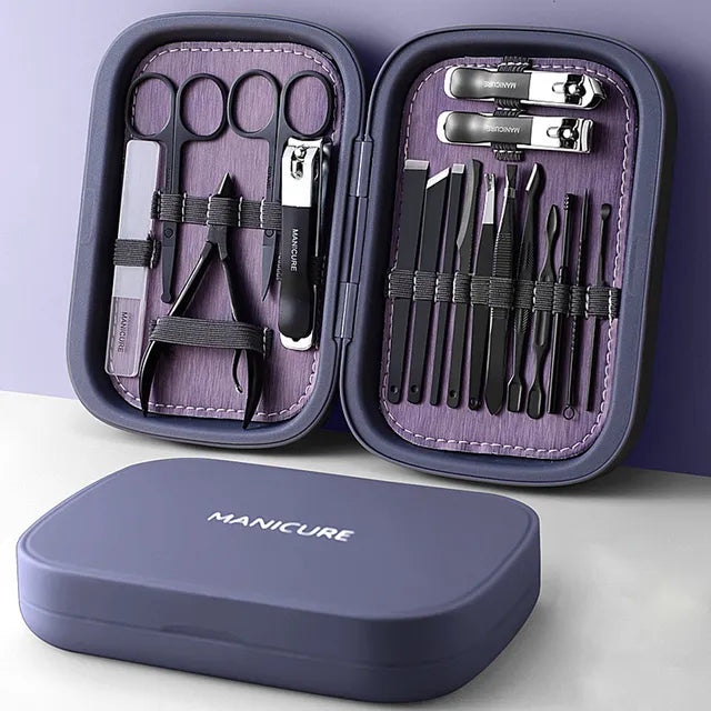 LuxNails™ – Professionele Manicure Set met 18 Essentiële Tools en Opbergdoos 0