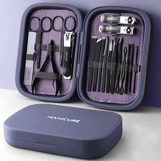 LuxNails™ – Professionele Manicure Set met 18 Essentiële Tools en Opbergdoos 0