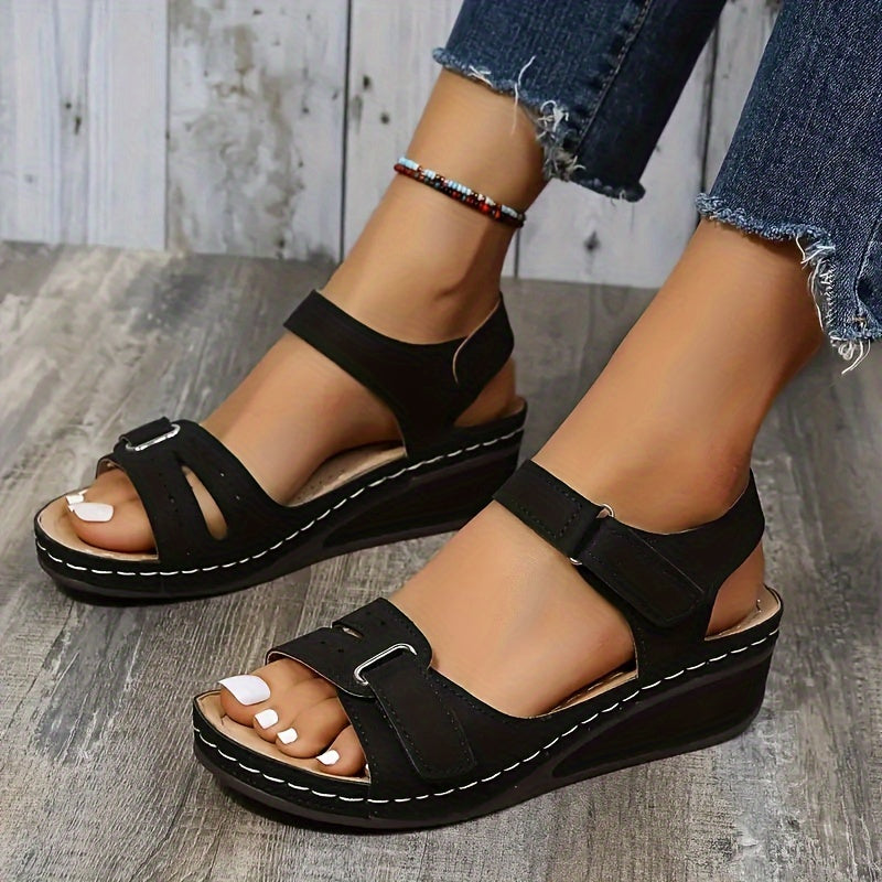 LuxiSole™ – Dames Sandalen met Verstelbare Riemen en Comfortabel Plateau-3