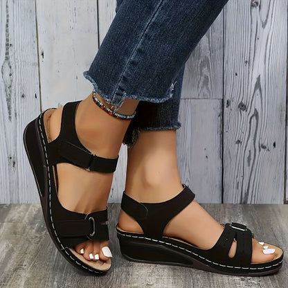 LuxiSole™ – Dames Sandalen met Verstelbare Riemen en Comfortabel Plateau-2