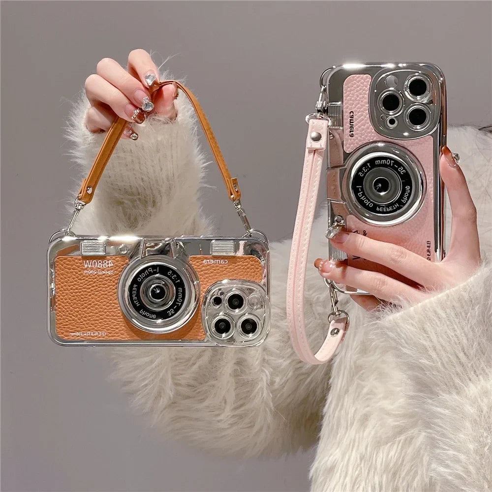 Retro Telefoonhoesje voor iPhone Vintage Camera Design