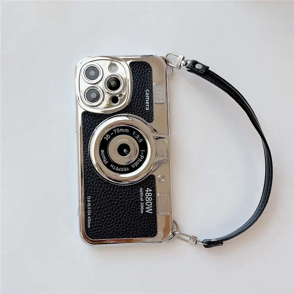 Retro Telefoonhoesje voor iPhone Vintage Camera Design