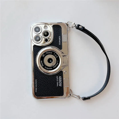 Retro Telefoonhoesje voor iPhone Vintage Camera Design