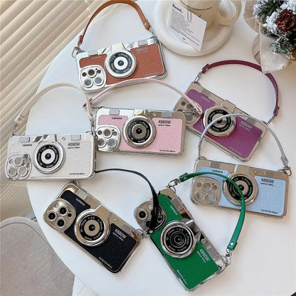 Retro Telefoonhoesje voor iPhone Vintage Camera Design