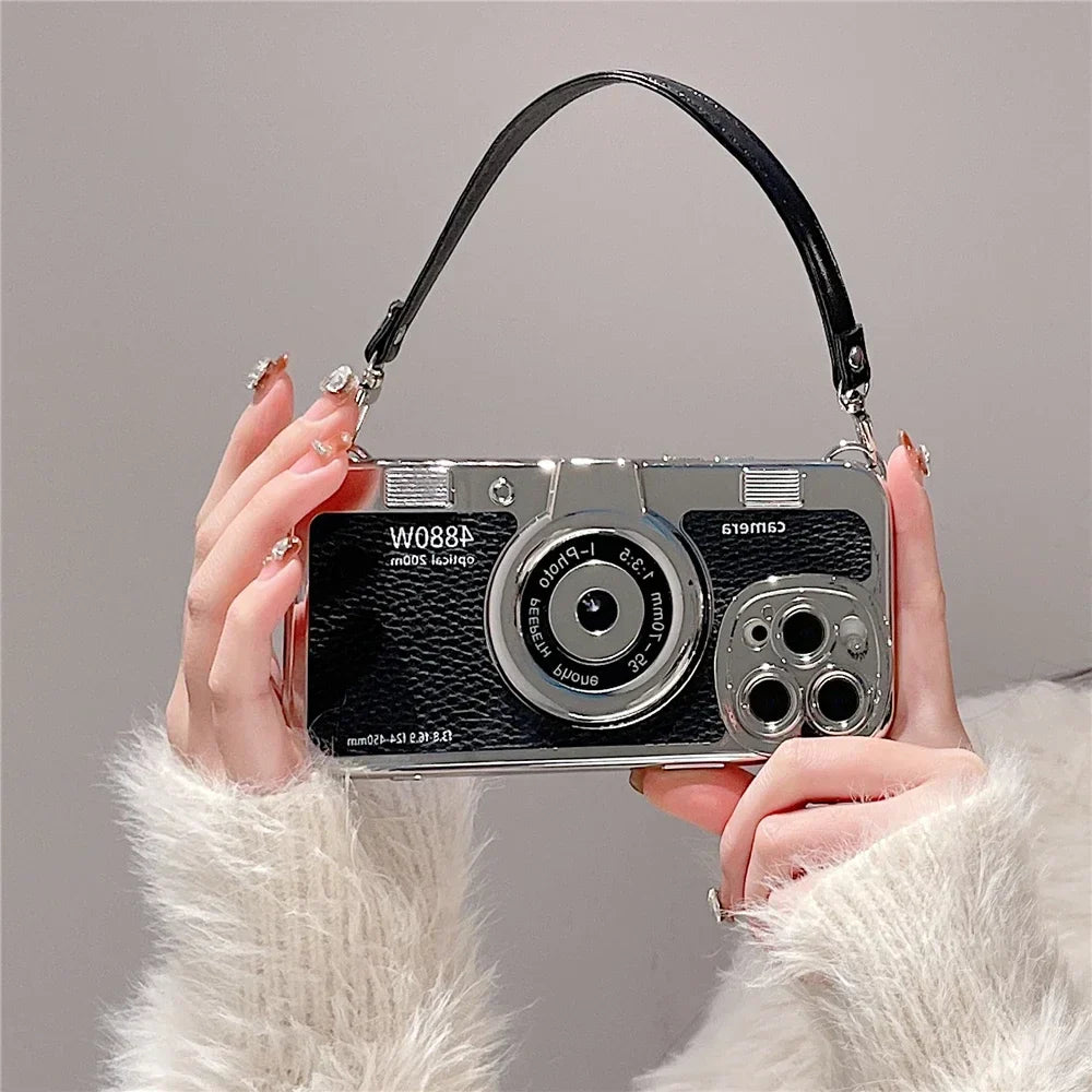 Retro Telefoonhoesje voor iPhone Vintage Camera Design