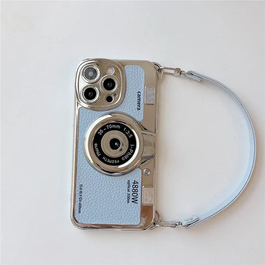 Retro Telefoonhoesje voor iPhone Vintage Camera Design - Velinix
