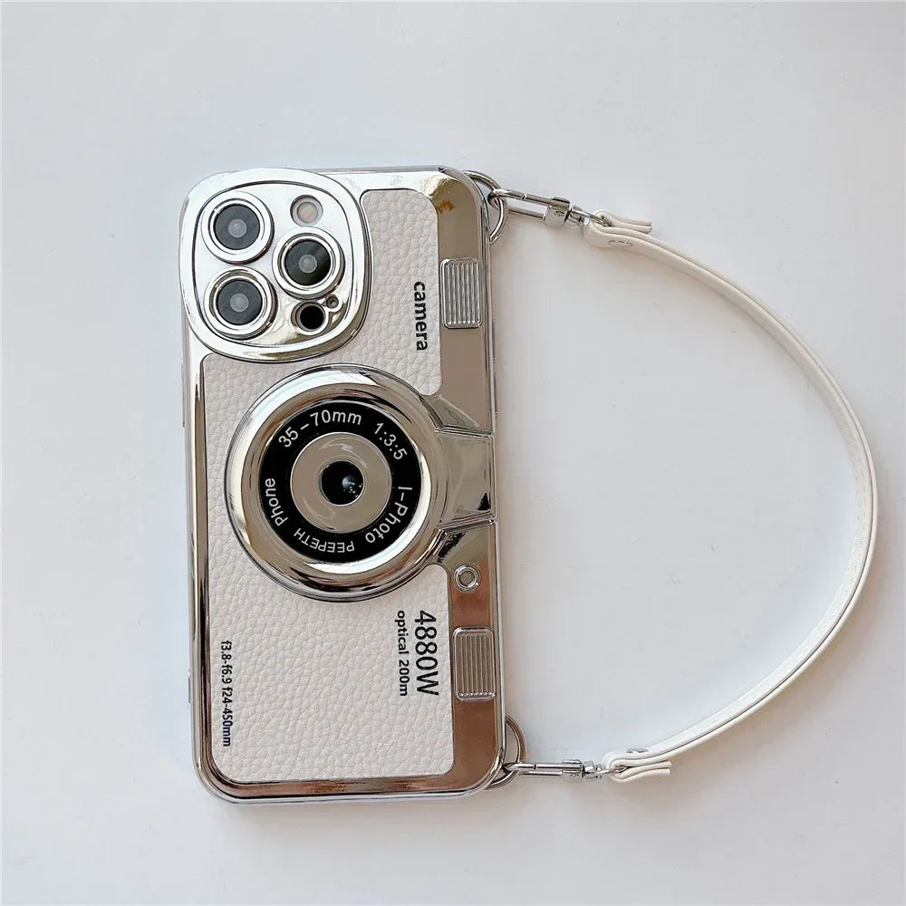 Retro Telefoonhoesje voor iPhone Vintage Camera Design