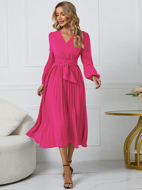 Variant image for Nicole™ – Dames Jurk met Riem en Rimpel voor Wintercomfort Elegant-21