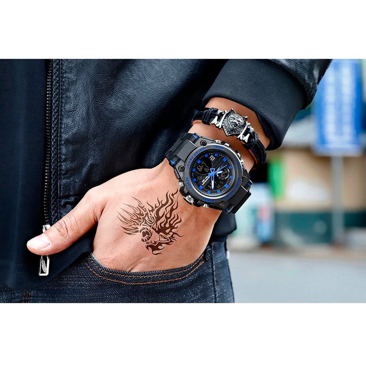 Militair Horloge voor Heren met Leerband