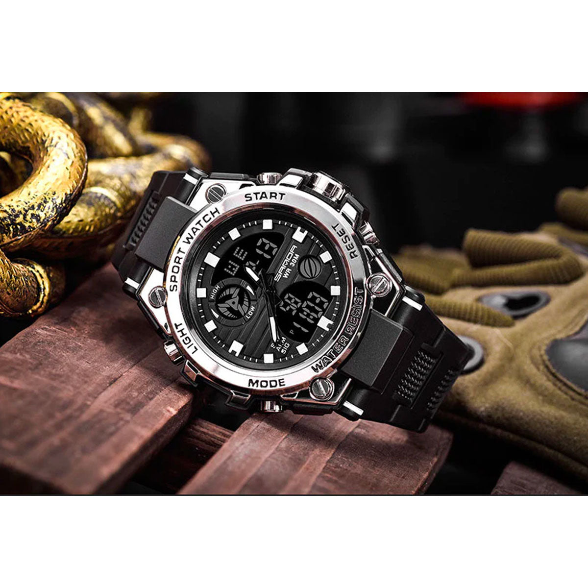 Militair Horloge voor Heren met Leerband