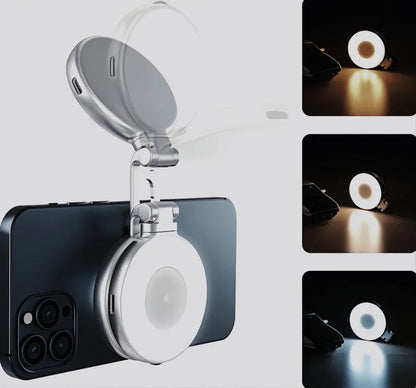 Draagbare Selfie-Ringlicht met Clip Oplaadbaar en Magnetisch